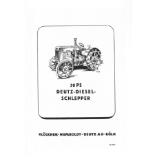 Deutz F3M417 Diesel Schlepper Workshop Manual